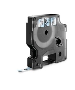 Alternative view of DYMO Standard D1 43610 Labeling Tape (Black Print on Clear Tape, 1/4'' W x 23' L, 1 Cartridge), DYMO Authentic 1/4" Black on Clear