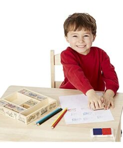 Melissa & Doug Wooden Stamp Set: Vehicles - 10 Stamps, 5 Colored Pencils, 2-Color Stamp Pad Standard Version 18 414lqx3PxwS
