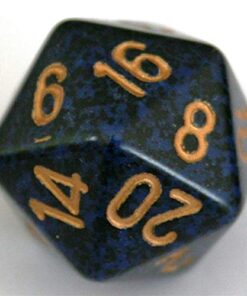 Polyhedral 7-Die Speckled Dice Set - Golden Cobalt 20 4151B8o3tlL