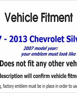 Alternative view of Reflective Concepts Steering Wheel Bowtie Overlay Decal Fits 2007-2013 Silverado - (Color: Gloss Black) 2007-2013 Silverado ONLY