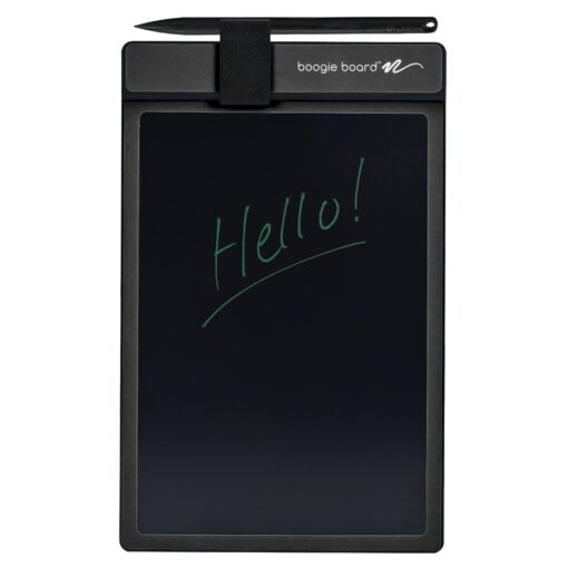 Boogie Board Basics Reusable Writing Pad - Digital Drawing Tablet, LCD Writing Pad with Instant Erase, Includes Stylus Pen Black