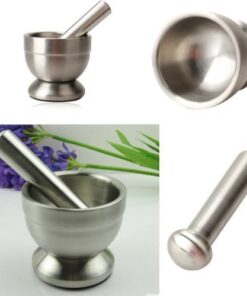 Alternative view of Monkeybrother Kitchen Tools Spice Grinder/garlic Press Machine Mortar and Pestle Stainless Steel Silver