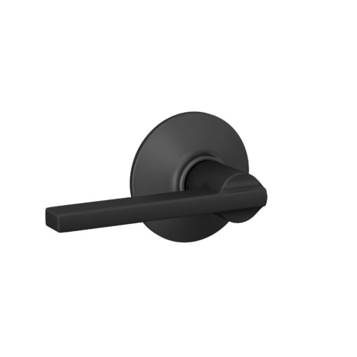 Schlage F10 V LAT 622 Latitude Door Lever, Hall & Closet Passage Lock, Matte Black Standard