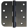 9 PCS 4" x 4" Straight, Square Corner x 5/8 Round Radius Exterior Door Hinge Oil Rubbed Bronze (Almost Black) 9 PC