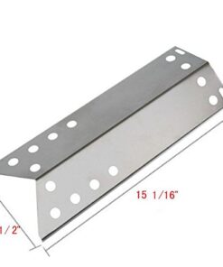 GasSaf Heat Plate Replacement for Kenmore 720-0670A,Nexgrill 720-0670C,Grill Master,Uberhaus and Others,4-Pcs Stainless Steal Heat Shield Plate Tent BBQ Burner Cover Flame Tamer(15 1/16x5 1/2inch) 7 415wWcTxezL
