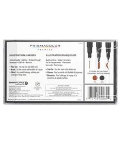 Prismacolor Premier Manga Illustration Markers, Assorted Tips, Black & Sepia, 8 Pack 28 415yE0QFcsL 2