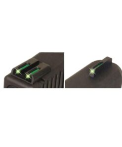 TRUGLO TFO Tritium & Fiber-Optic Handgun Sight | Snag-Resistant Front & Rear Bright Night Sights, Compatible with Glock Handguns Green Glock Low Set 26 415yPE9E2eL