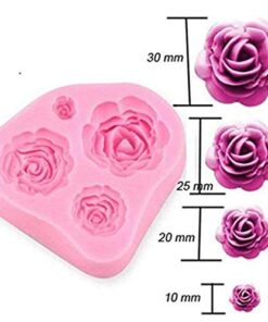 SUNKOOL Roses Mold Flower Silicone Cake Molds Chocolate Sugarcraft Decorating Fondant Fimo Tools 4 Size Pink 1 Piece 1 Rose 31 4162VrUtnpL