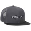 Koloa Shark Logo Mesh Back Trucker Hats in 12 Colors One Size Black/Grey With Black Embroidered Shark Logo 4 416THiLrDEL