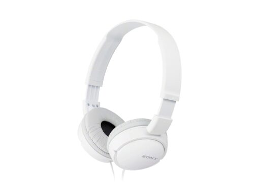 Sony ZX Series Wired On-Ear Headphones, White MDR-ZX110 No Mic