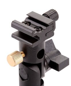 Fotga E-Type Camera Flash Speedlite Mount Swivel Light Stand Bracket with Umbrella Reflector Holder, Cold Shoe Clip for Camera DSLR Nikon Canon Pentax Olympus and other DSLR Flashes Studio LED Light 15 417EoSau1WL