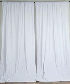BalsaCircle 10 ft x 10 ft White Polyester Photography Backdrop Drapes Curtains Panels - Wedding Decorations Home Party Reception Supplies 28 417lGvaNznS