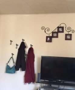 Franklin Brass CURL5PK-FB-R Curlique 5-3/5 in. Single Wall Hooks in Matte Black (5-Pack) 5 Pack 33 417lriVQvnL 1