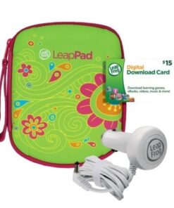 Leapfrog Leappad Accessories On-The-go Bundle. Flower Carrying Case, Car Adapter & $15 Digital Download Card