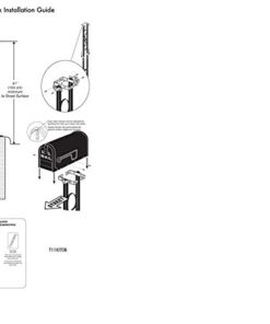 Gibraltar Mailboxes Decorative Medium Capacity Galvanized Steel Black, Mailbox & Post Combo, T11KIT0B, 1-(Pack) 22 418Ur7H4e0L