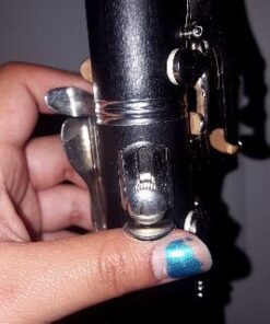 Eastar B Flat Clarinet for Beginner, Ebonite Clarinet Nickel-plated with 2 Barrels, 3 Reeds, White Gloves, Hard Case, Cleaning Kt, ECL-300 Nickel keys, Student style 43 418gFSqBkL