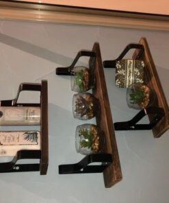 MyGift Assorted Artificial Succulent Fake Plant in Small Clear Glass Display Vases, Set of 4 40 4194d4E2cmL