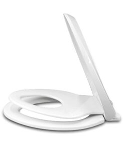WSSROGY Elongated Toilet Seat with Built in Potty Training Seat, Magnetic Kids Seat and Cover, Slow Close, Fits both Adult and Child, Plastic, White 21 41ACGJ9N 5L