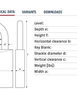 Alternative view of ABUS 64TI/50 C Titalium Aluminum Alloy Padlock Keyed Different