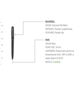Rite in the Rain Weatherproof Black Metal Clicker Pen - Black Ink (No. 97) 1 Count (Pack of 1) Black Barrel / Black Ink 18 41AbckHpyPL