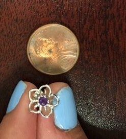 Amazon Collection Sterling Silver Sky Flower Stud Earrings Purple Amethyst 28 41Ax4gKFNnL