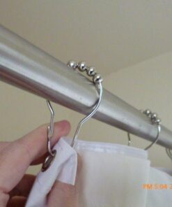 iDesign Astor Metal Tension, Adjustable Customizable Curtain Rod for Bathtub, Shower Stall, Closet, Doorway, 43-75", Brushed Stainless Steel,78570 43-75" Set of 1 33 41B0CKfVtL