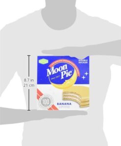 MoonPie Double Decker Banana Marshmallow Sandwich - 2oz, 12Count Box ( 72Count Total) | Double Layer Banana Covered Graham Cracker & Marshmallow Pie, 2.06 Pound (Pack of 6) 19 41B4E s1lL