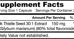 Jarrow Formulas Milk Thistle 150 mg With 30:1 Standardized Silymarin Extract, Dietary Supplement for Liver Function Support, 200 Veggie Capsules, 66-200 Day Supply 200 Servings (Pack of 1) 63 41BGmlwf8IL