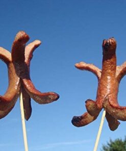 MalloMe Bamboo Skewers 30 Inch 100 pcs Marshmallow Roasting Sticks - 5mm Thick Long Wooden Heavy Duty - Hot Dog Smores Apple Candy Sticks Shish Wood Kabob Skewers for Grilling Fire Pit BBQ Appetizers 28 41BHDRrhQL