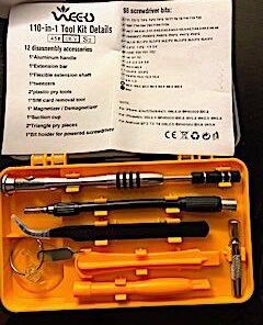 Precision Screwdriver Set Magnetic - Professional 110 in 1 Screw driver Tools Sets, PC Repair Tool Kit for Mobile Phone/Tablet/Computer/Watch/Camera/Eyeglasses/Other Electronic Devices 110 Yellow 64 41BUoySYLL