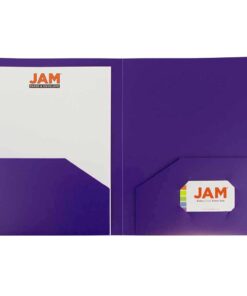 JAM PAPER Heavy Duty Plastic 2 Pocket Extra Tough School Folders - Assorted Primary Colors - 6/Pack 19 41BWqIWAQS