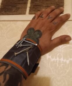 Klein Tools 55895 Magnetic Wristband, Tradesman Pro Tool Wristband Holds Wire Connectors, Screws, Nails, Drill Bits, With Breathable Mesh 36 41BYaSxgfOL