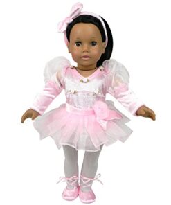 Sophia's - 18" Doll - Ballet Recital Set, Ballet Slippers & Tights - Light Pink 5 Piece 18 41BhpfJ4TnL