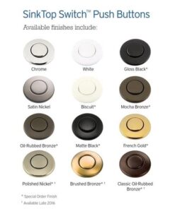 InSinkErator STS-00 Dual SinkTop, Chrome & White Sink Top Switch, Single Outlet Chrome/White 17 41C18YSU29L