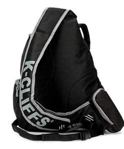 K-Cliffs Heavy Duty Sling Backpack Water-Resistant Laptop Bookbag Body Bag Bright Color Safety Reflective Stipe Black V2 12 41CE0YqWXjL