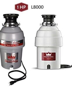 Waste King 1 HP Garbage Disposal with Power Cord, Food Waste Disposer for Kitchen Sink, L-8000 26 41CutB4ibUL