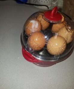 Chefman Electric Egg Cooker Boiler Rapid Poacher, Food & Vegetable Steamer, Quickly Makes Up to 6, Hard, Medium or Soft Boiled, Poaching/Omelet Tray Included, Ready Signal, BPA-Free, Red 36 41D6M5xKtHL 3