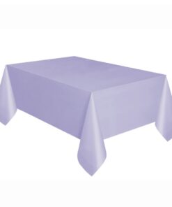Alternative view of Lavender Solid Rectangular Plastic Table Cover (54" x 108") 1 Count - Elegant Design & Premium Quality, Ideal For Parties, Events & Everyday Use Lavender 54" x 108"