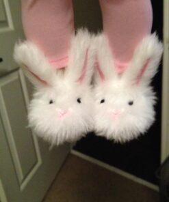 Sophia's Doll Bunny Slipper Shoes with Fluffy Rabbit Ears and Stitched Nose Accessory for 18" Dolls, White Furry Bunny 30 41DLqJ6MOmL 1