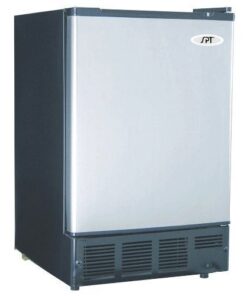 Ice Maker Premium Under Counter Compact Electric Freezer Stand Alone in Large Capacity Black and Stainless Steel Design