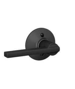 Schlage F10 V LAT 622 Latitude Door Lever, Hall & Closet Passage Lock, Matte Black Standard 25 41E4WrrsWL
