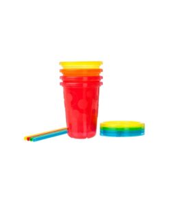 The First Years Take & Toss Straw Cup, Boy, 10 oz, Multicolor, 4 Count Classic Rainbow 4 Count (Pack of 1) 30 41EETGVjRIL