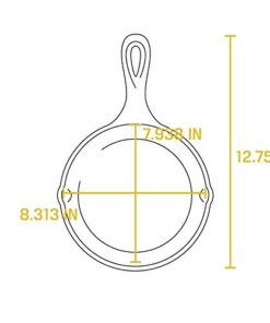 Lodge 8 Inch Cast Iron Pre-Seasoned Skillet – Signature Teardrop Handle - Use in the Oven, on the Stove, on the Grill, or Over a Campfire, Black 35 41EJB9KlK2L