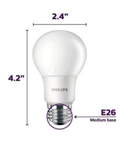 Alternative view of Philips LED Basic Frosted Non-Dimmable A19 Light Bulb - EyeComfort Technology - 800 Lumen - Soft White (2700K) – 8.5W=60W - E26 Base - Old Version - Indoor - 8-Pack Soft White (2700k) 8 Count (Pack of 1) Basic LED (Old Version) 60W