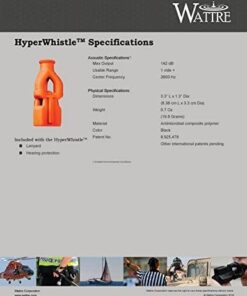 HyperWhistle The Original Worlds Loudest Whistle up to 142db Loud, Very Long Range, for Referee, Coaches, Instructors, Sports, Teachers, Life Guard, Self Defense, Survival, Emergency uses black 34 41ETMdz4A0L