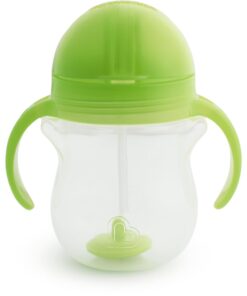 Munchkin® Any Angle™ Weighted Straw Trainer Cup with Click Lock™ Lid, 7 Ounce, Green 1 Count (Pack of 1) 26 41EdWzoFiL