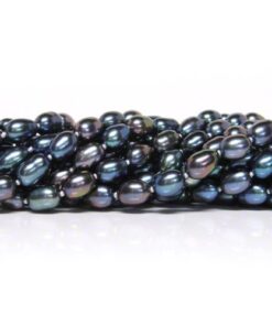HinsonGayle AAA Handpicked 5.5-6mm Multicolor Black Oval Freshwater Cultured Pearl Rope 100 Inch 10 41Ey9J7uMaL