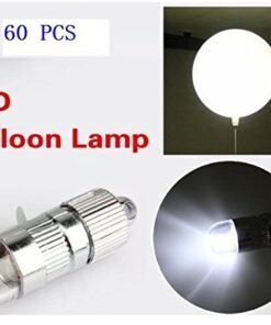 HOSL Mini Led Balloon Lights 60PCS Small Lantern Lights for Balloons, Paper Lanterns, Craft, Halloween, Wedding, Party Decorations String Lights Battery Operated (White, Non-Blinking) White, Non-Blinking 22 41F7sk9viZL