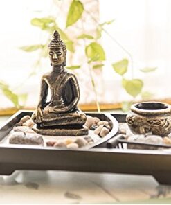 We pay your sales tax Tabletop Buddha Zen Garden Rock Sand Candle Holder Home/Office Decor Perfect Relaxing Gift Idea (Rock G16232) Rock G16232 20 41FI7zNm8zL