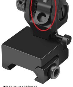 Feyachi Flip Up Iron Sight Front Rear Sight Compatible for Picatinny Rail and Weaver Rail of Rifle, Foldable Sights Black 57 41FROdGGV8L